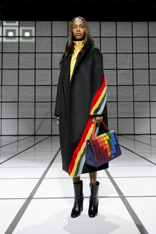 A look from the Anya Hindmarch autumn/winter runway show